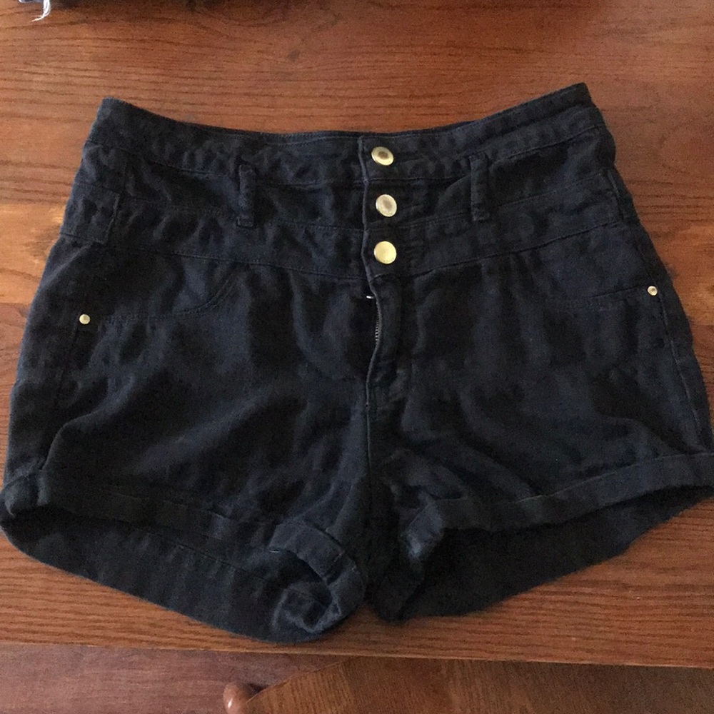 Black High Waist Shorts